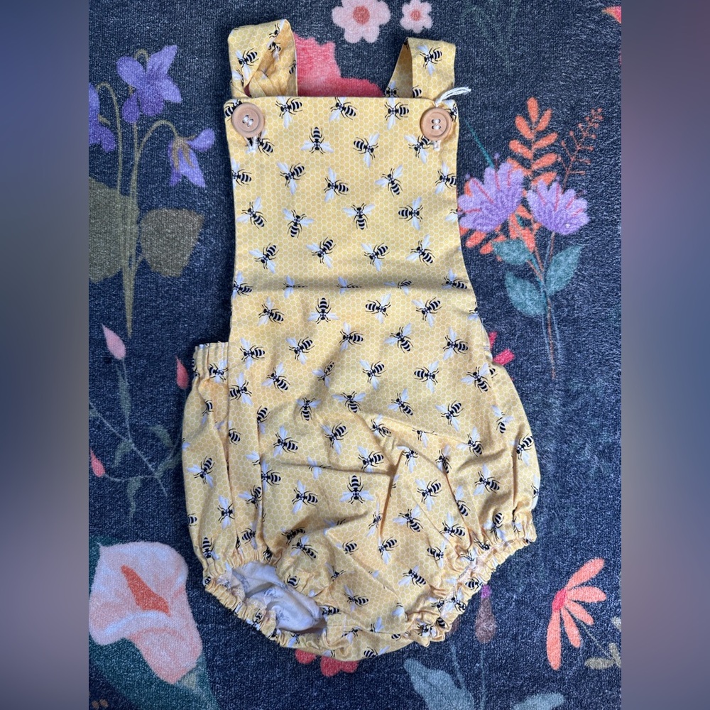 New yellow bumblebee baby jumper jumpsuit one piece overalls